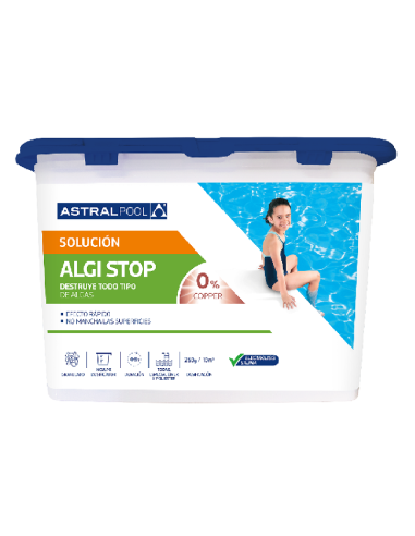 ANTIALGAS ALGISTOP 0% COBRE ENVASE 1 Kg. (granulado) ASTRALPOOL                                     