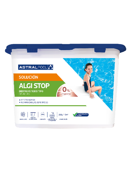 ANTIALGAS ALGISTOP 0% COBRE ENVASE 1 Kg. (granulado) ASTRALPOOL                                     