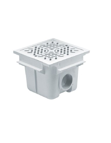 SUMIDERO 210x210 mm PISC. HORM. ABS SAL. 2" REJILLA ABS ASTRALPOOL
