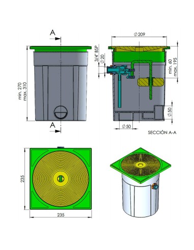 REGULADOR DE NIVEL ABS BLANCO ASTRALPOOL