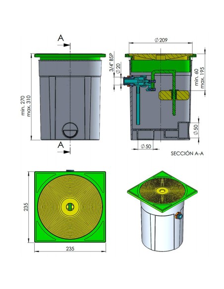 REGULADOR DE NIVEL ABS BLANCO ASTRALPOOL