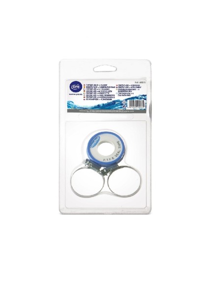 Teflón + 4 Abrazaderas Ø38/32 metálicas GRE