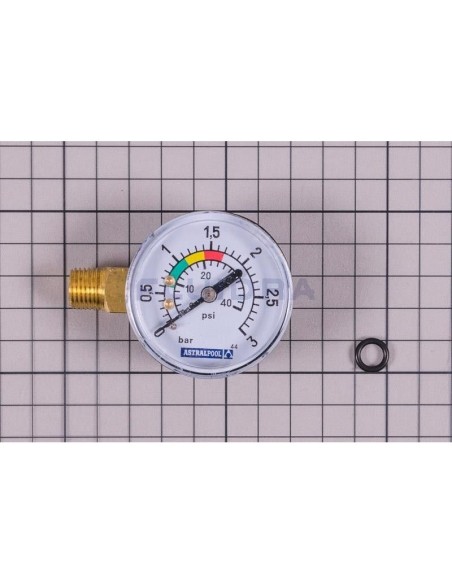 MANOMETRO SALIDA LATERAL 1/4" RECAMBIO ASTRALPOOL
