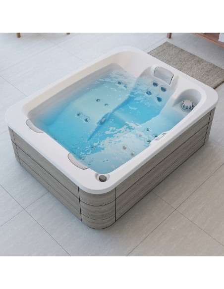 SPA EQUILIBRE-E BLANCO M.INFINITY+Jets inox+OZONO+LED+Cubierta (3 PLAZAS) Residencial ASTRALPOOL    