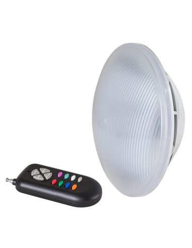 LAMPARA LED PAR56 RGB CON MANDO 12VAC 15W 900LM AQA SPHERE                                          