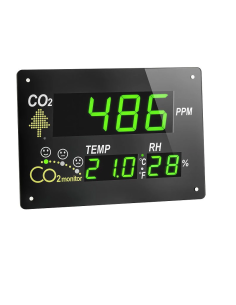 Panel mural medidor de CO2, temperatura y humedad. TFA
