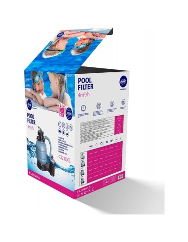 Kit de filtración con cuba de 320 mm de diámetro - 4 m3/h. Bomba SIN prefiltro GRE