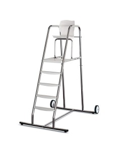 SILLA ALTA SOCORRISTA ACERO INOX AISI-304L D.43 BASE CON RUEDAS ASTRALPOOL