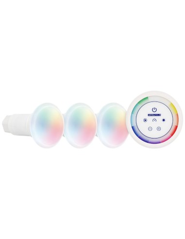 KIT 3xLÁMPARAS LUMIPLUS FLEXIMINI WALL PLUG&PLAY + CONTROL REMOTO 12Vac ASTRALPOOL                  