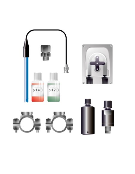 KIT pH, accesorios montaje, sensor pH + bomba dosificadora ASTRALPOOL                               